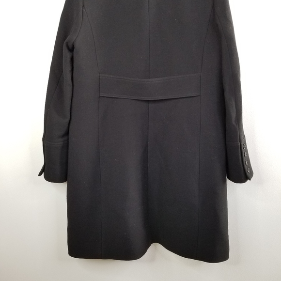 J Crew Wool Double Cloth Metro Coat 16 Black - Picture 6 of 7